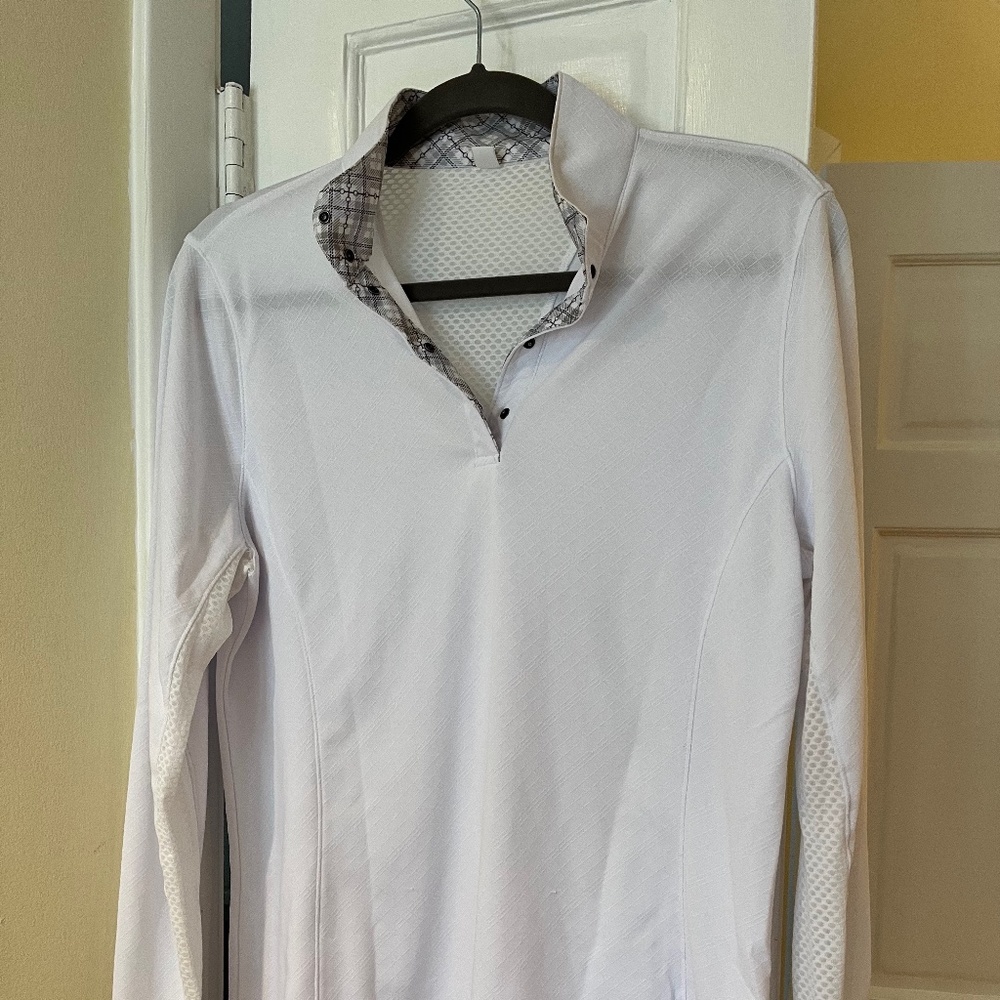 Kerrits Show Shirt, White, Large